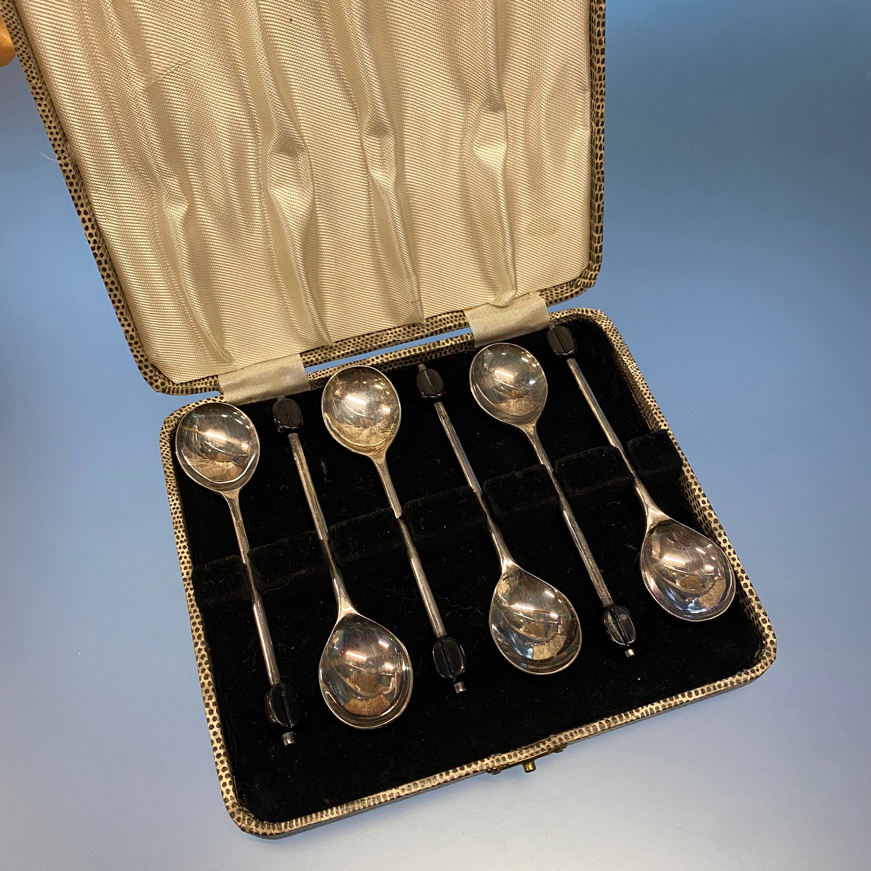 ヴィンテージ EPNS コーヒー豆デミタススプーン - イギリス製、1950