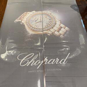 Chopard Advertising Window Scotchpoint Vintage Backlit Film Poster 5Ft x 82 Backlit Window Dressing Chopard Happy Sport Watch Add Poster New