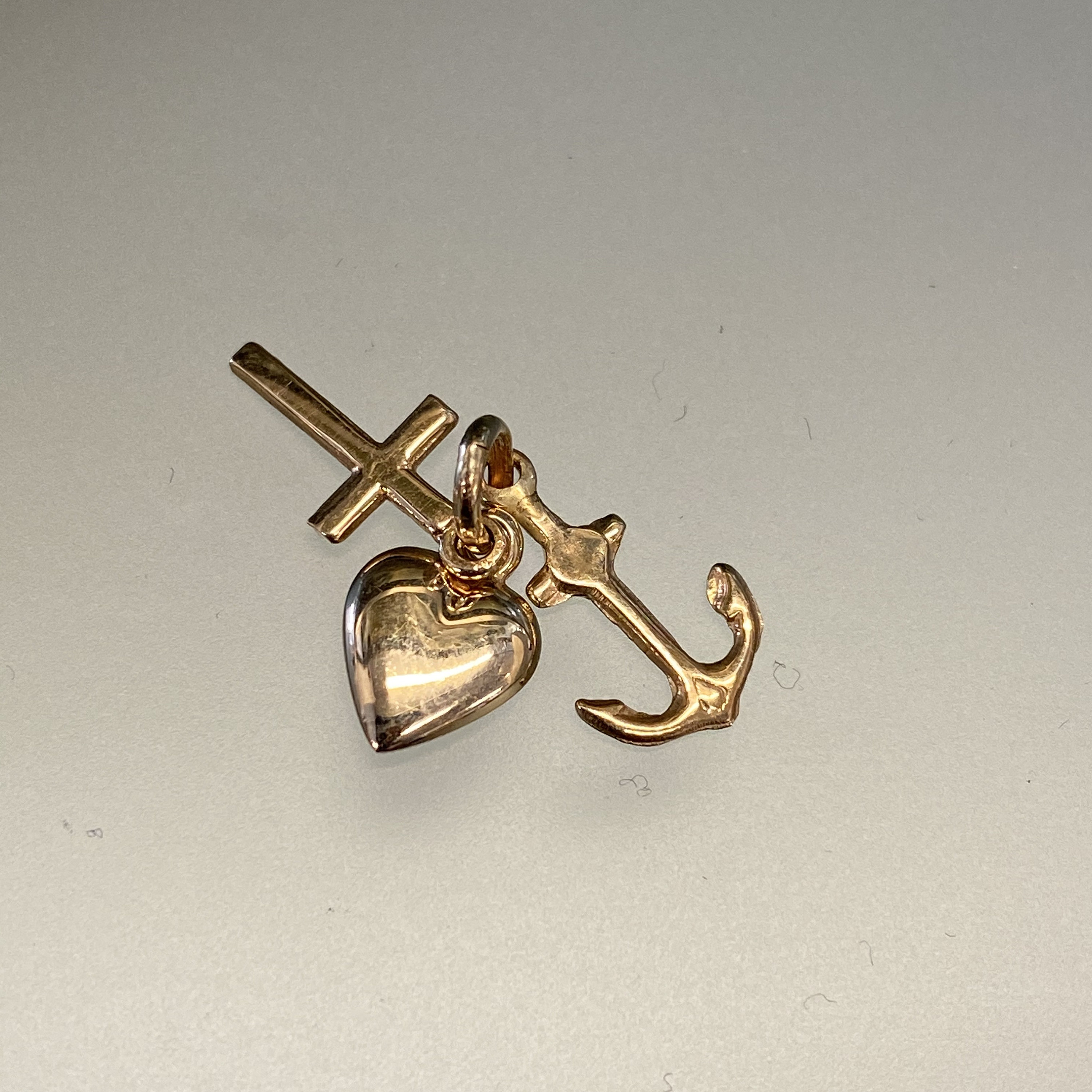 Faith Hope and Charity Pendant 10k Yellow Gold Faith Necklace Etsy