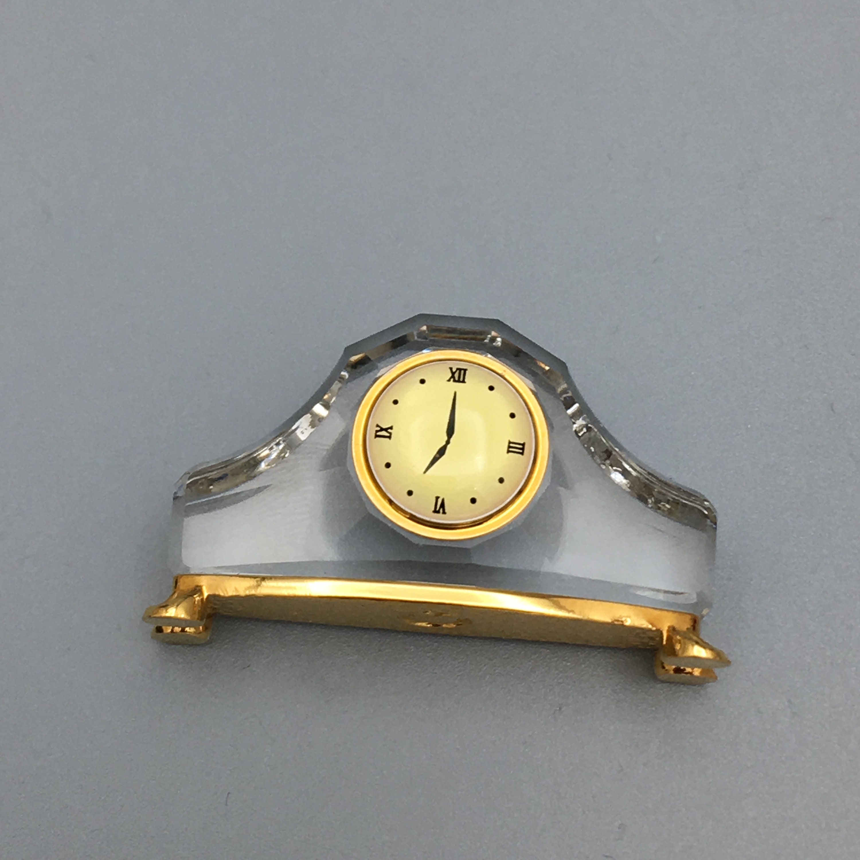 Swarovski Crystal Memories Mantle Clock Crystal Gold Tone Etsy