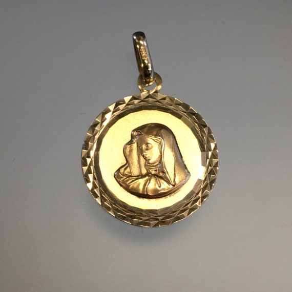 Vintage Madonna 14k Pendant, Madonna Pendant Our L