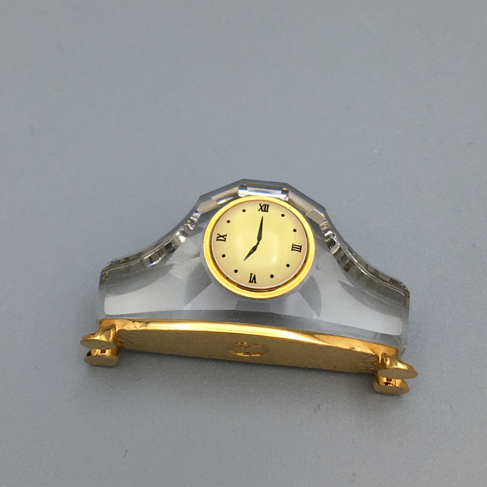 Swarovski Crystal Memories Mantle Clock Crystal Gold Tone Etsy