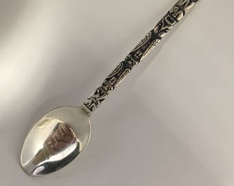 Sterling Silver Souvenir Spoon Jasper Alberta Canada Totem Pole Figural Spoon Collectable Spoons
