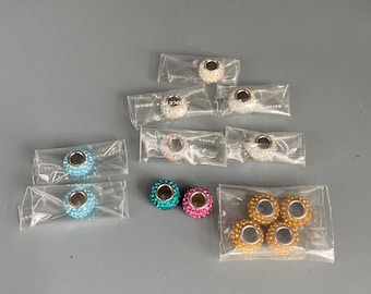 Puppy machine Sterling Silver Aurora Borealis Birthstone Charm - Pandora Compatible -Order for 13 Beads