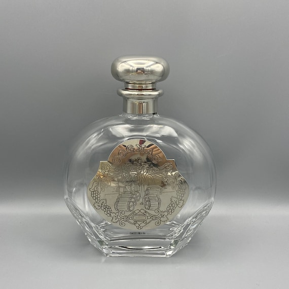 Vintage Etains Du Manoir Crystal and Pewter Cognac Decanter | Etsy