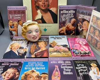 Marilyn Monroe Collector Set: Book, Mug, Stamps, 11 VHS Tapes