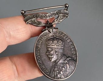 Efficiency Medal Canada RCA Royal Canadian Medals King George V Obverse Canadian Military Order