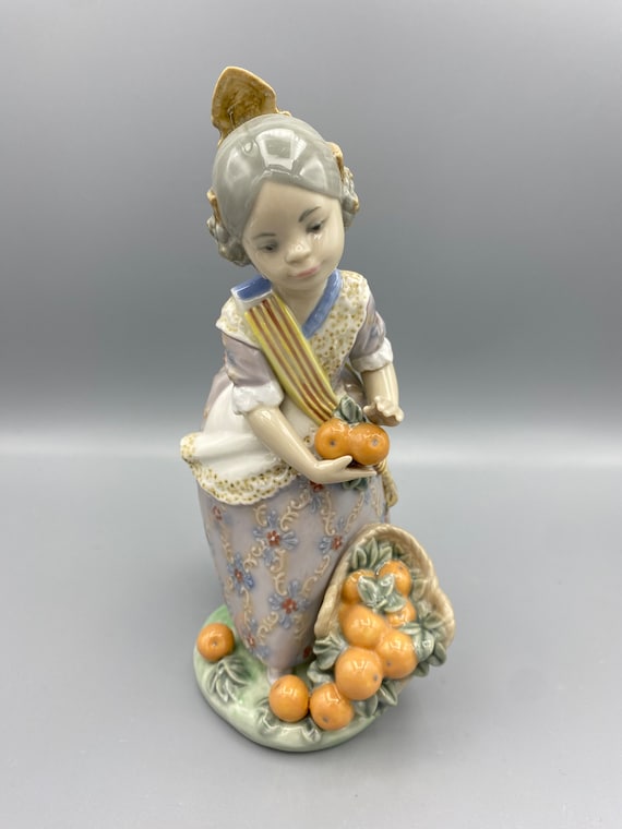 リヤドロ LLARDO 「バレンシアの少女」花かご 新品！
