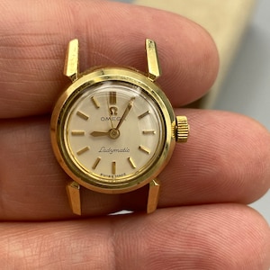 Vintage OMEGA SEAMASTER LADYMATIC Gold Tone Woman's Watch Retro