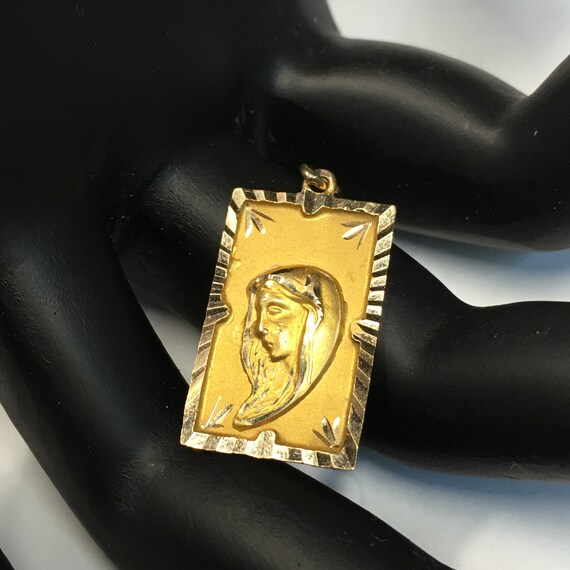 Virgin Mary Pendant Crying Madonna Pendant, Madonn