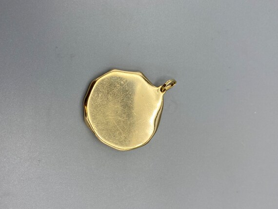 Vintage Qu' Hier Que DEMAIN 14K Gold Large Pendan… - image 6