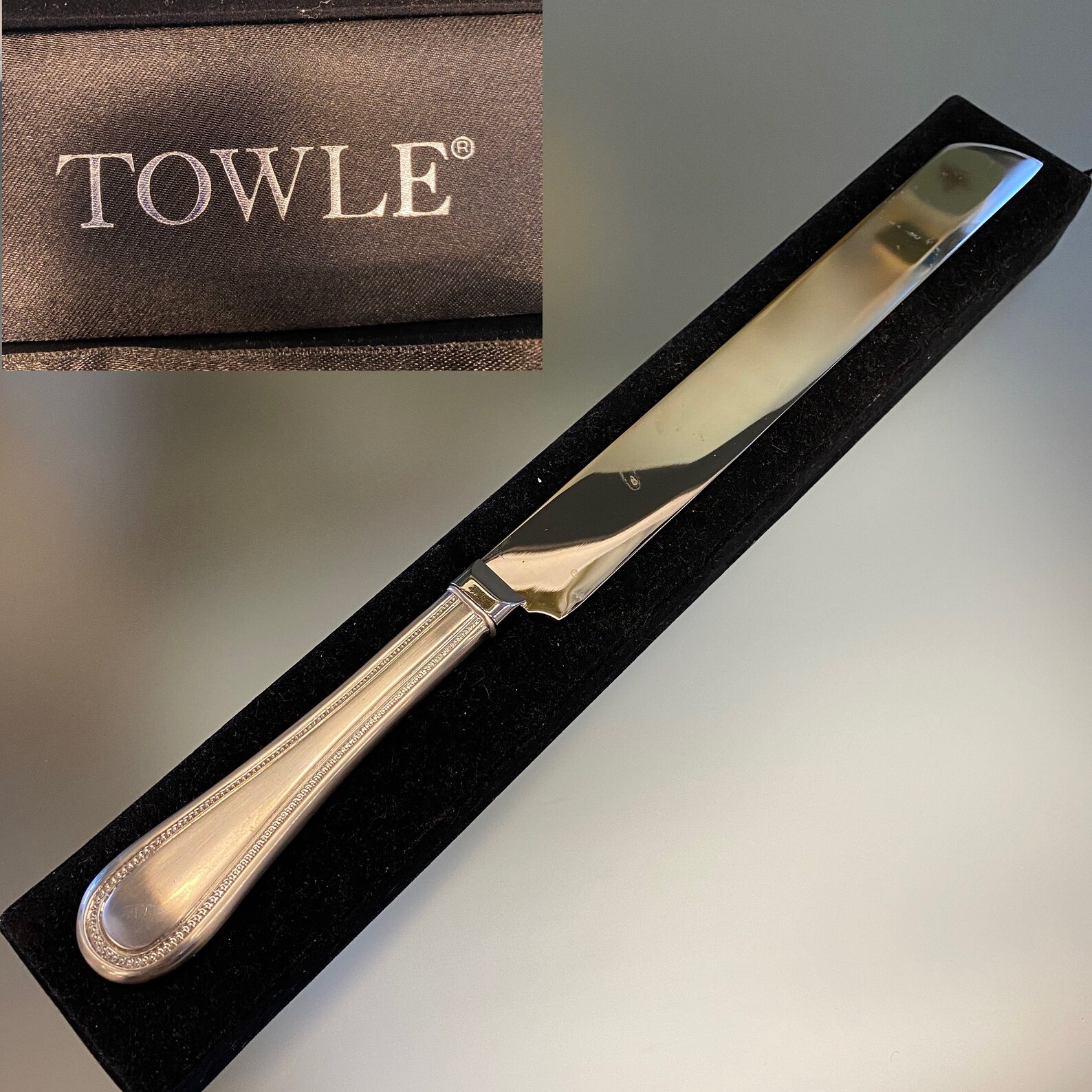 Vintage TOWLE Newberry Cake Knife w Original Silk Lined Box Etsy Canada