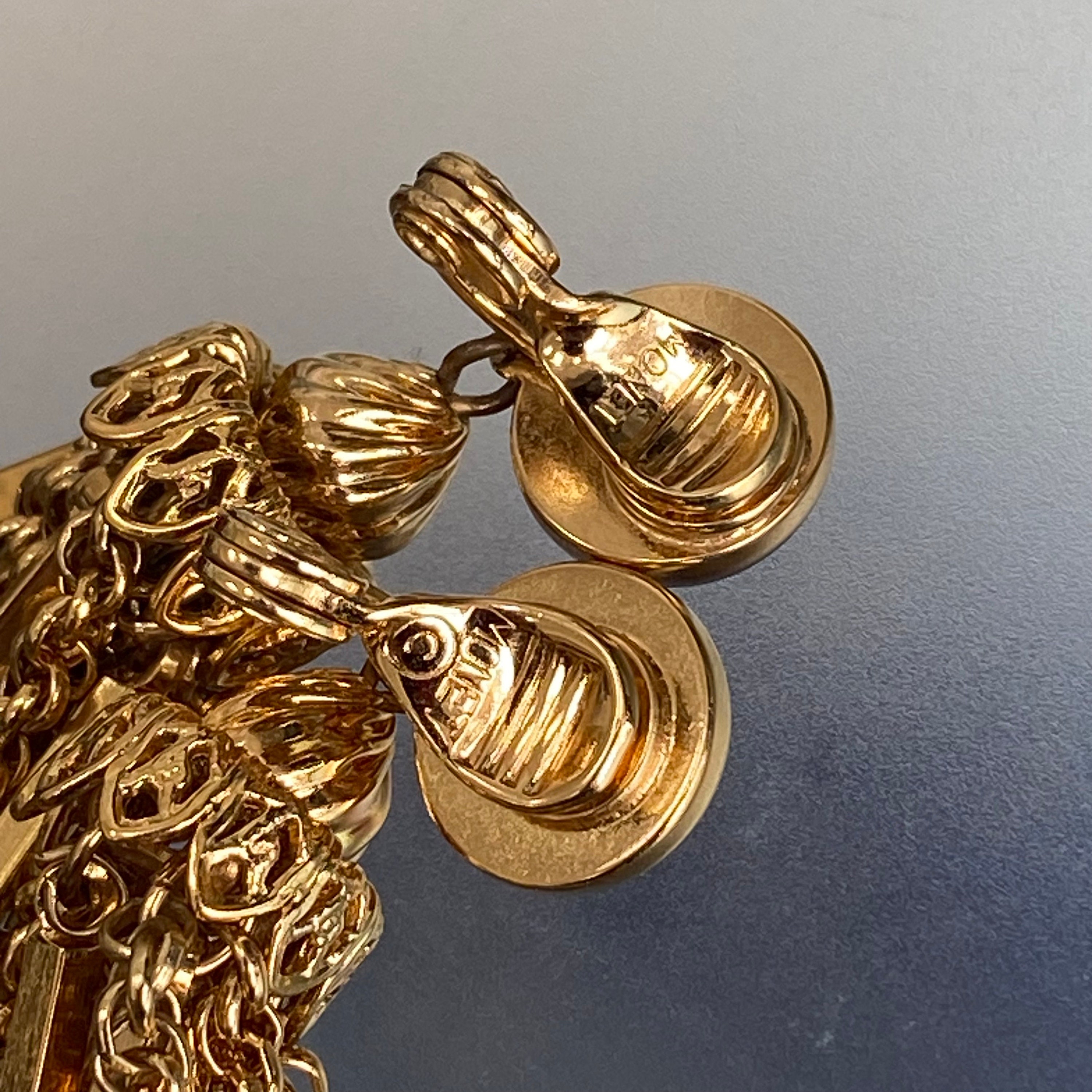 Vintage Monet Abstract Gold Earrings | Admiral Row