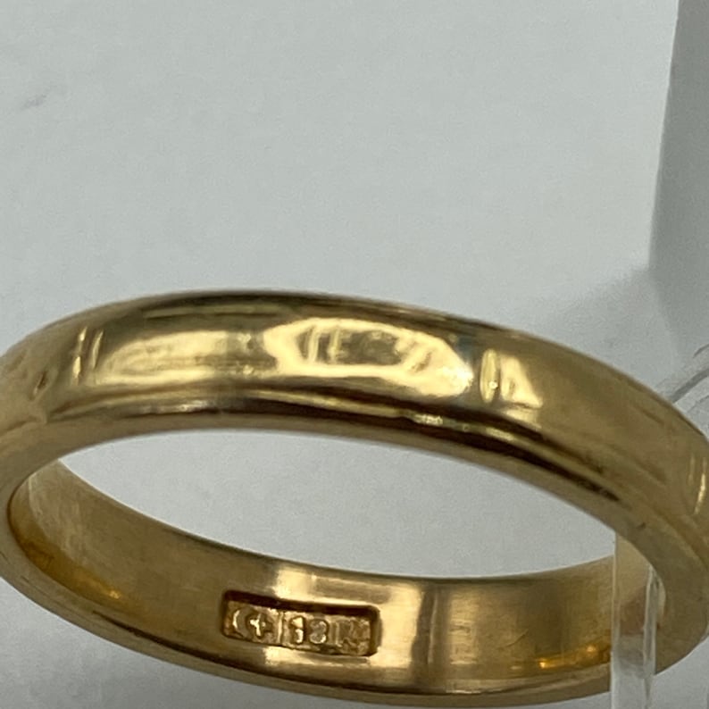 Antique Wedding Band 18k Gold 750 Yellow Gold Band Gold