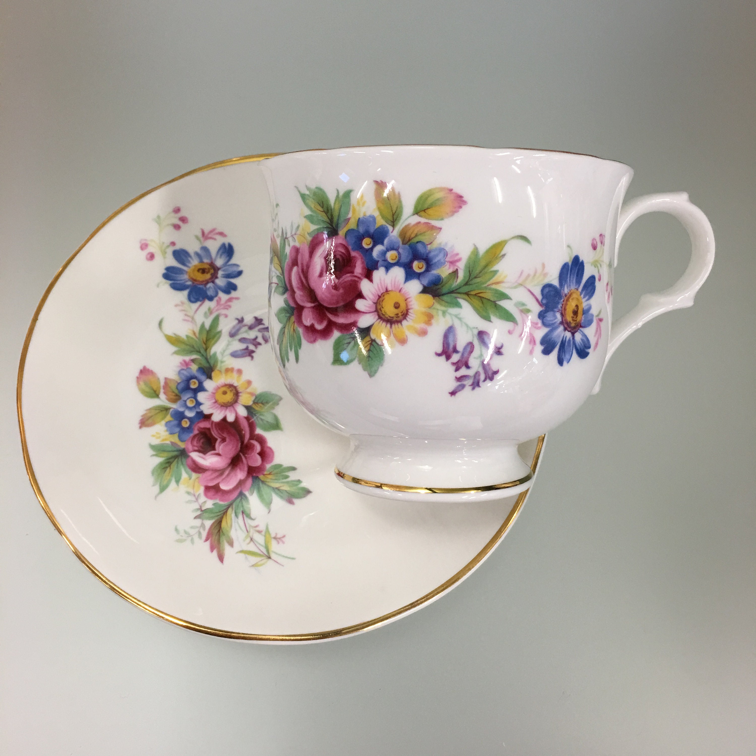 Vintage Sadler Wellington Tea Cup & Saucer Fine Bone China Etsy