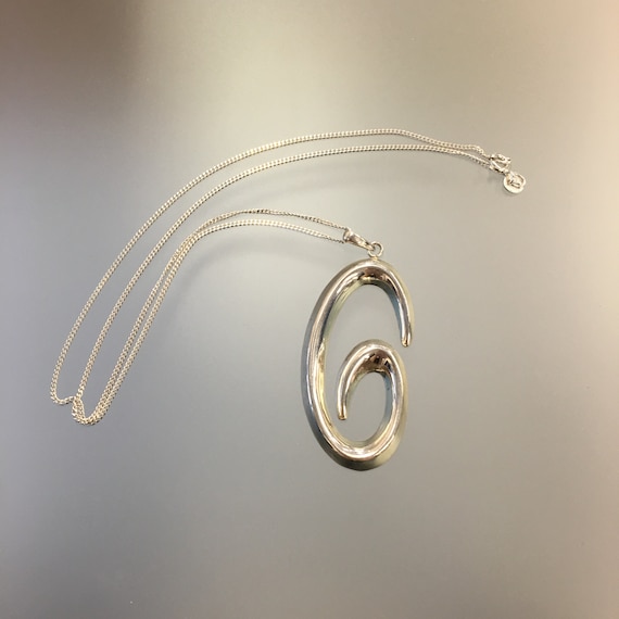 C Monogram, Script Initial Letter C Pendant with … - image 1