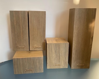 Vintage Cartier Wood Watch Display Stands - Set of 6