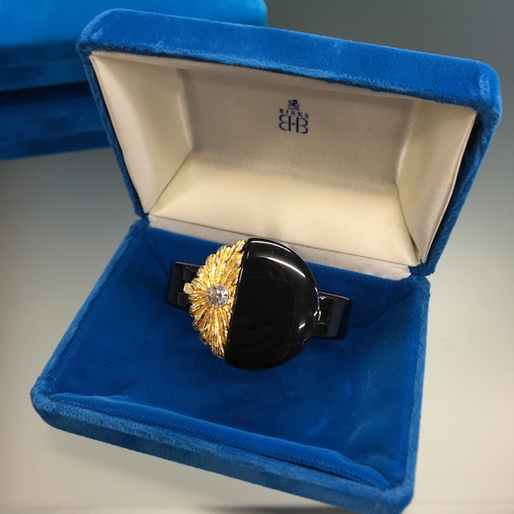 Vintage Birks Blue Velvet Watch Case White Silk Lined… Gem