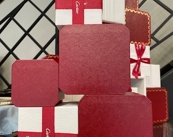 CARTIER Dealer Red White Box's Window Display Cartier