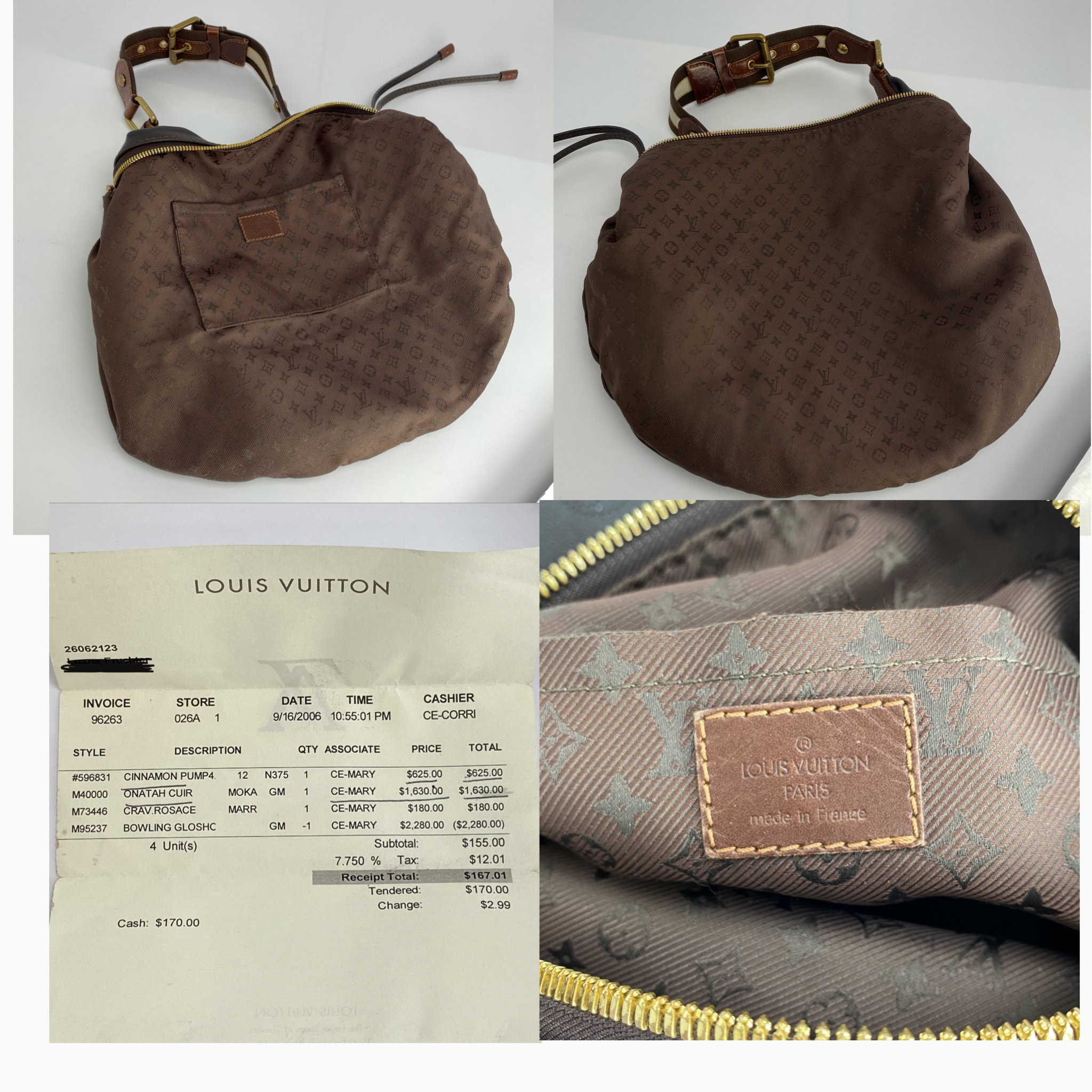 Louis Vuitton White Monogram Mahina Leather Limited Edition Onatah GM Bag  Louis Vuitton
