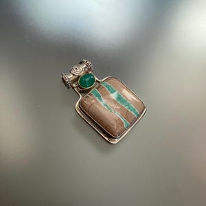 Sajen Sterling Pendant chrysoprase Pendant Inlay Jewlery