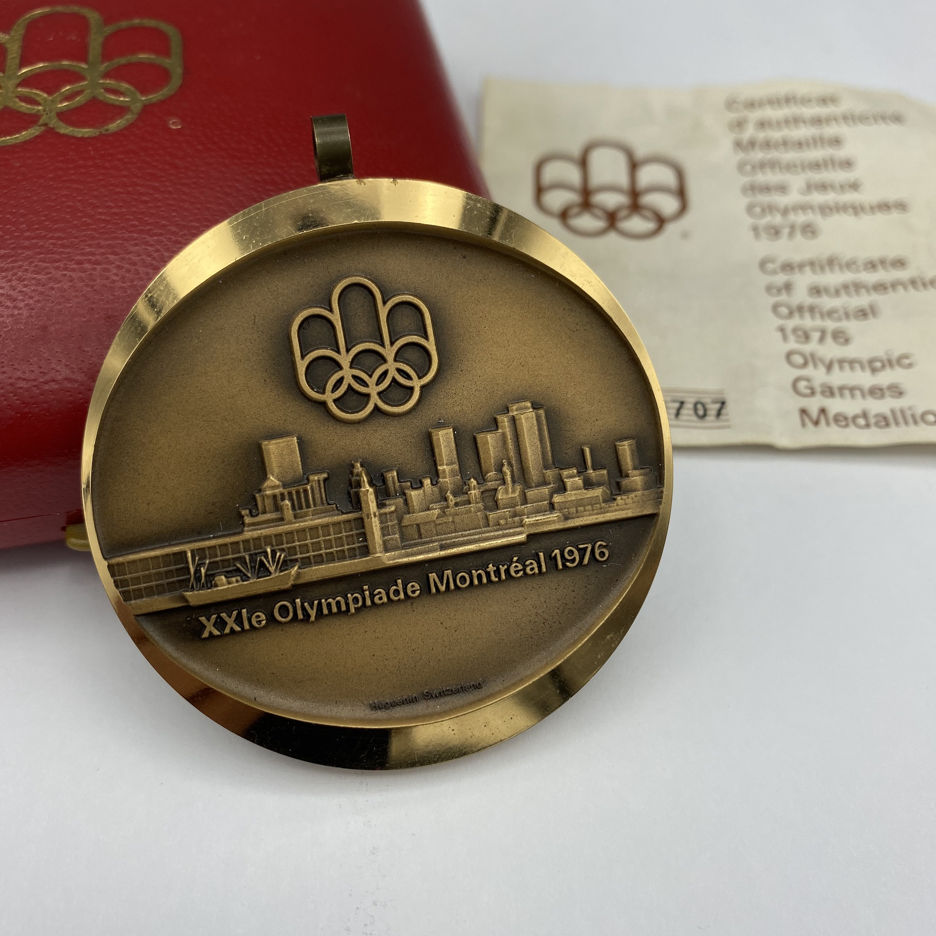 オリンピックメダル Official 1976 Bronze Montreal Olympic Games Medallion in Original