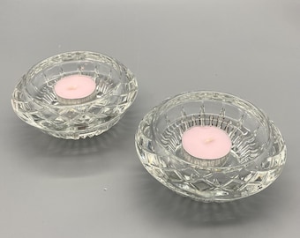 Vintage Princess House Lead Crystal Candle Holders - Set of 2