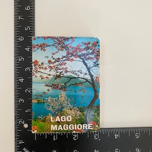 Carte postale vintage Lago Maggiore FOTOSTAMPA Reggiore Laveno M Mini livret de 4 x 3 cartes postales livre de cartes postales dépliantes
