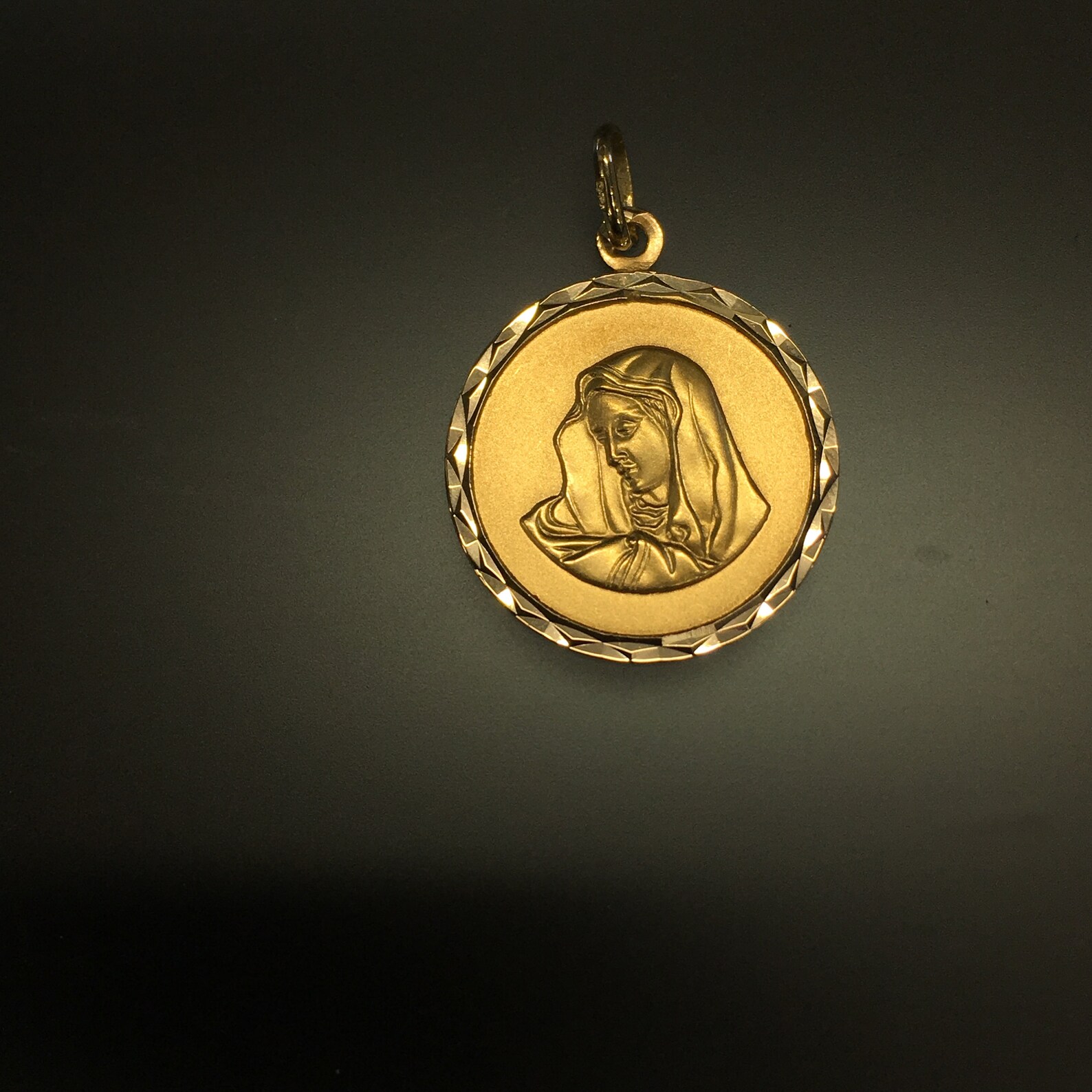 Vintage Madonna 14k Gold Double Sided Pendant Madonna Pendant Etsy