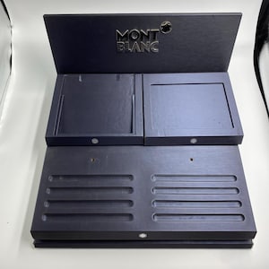 MONTBLANC Dealers Display Stand w Separate Risers, Mont Blanc Blue Showcase Display Units, Choose Inserts MONTBLANC Pen Tray Montblanc Watch