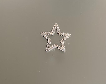 Vintage Diamond Star Pendant 14K White Gold birthday gift Champion Gift, 1St  Star