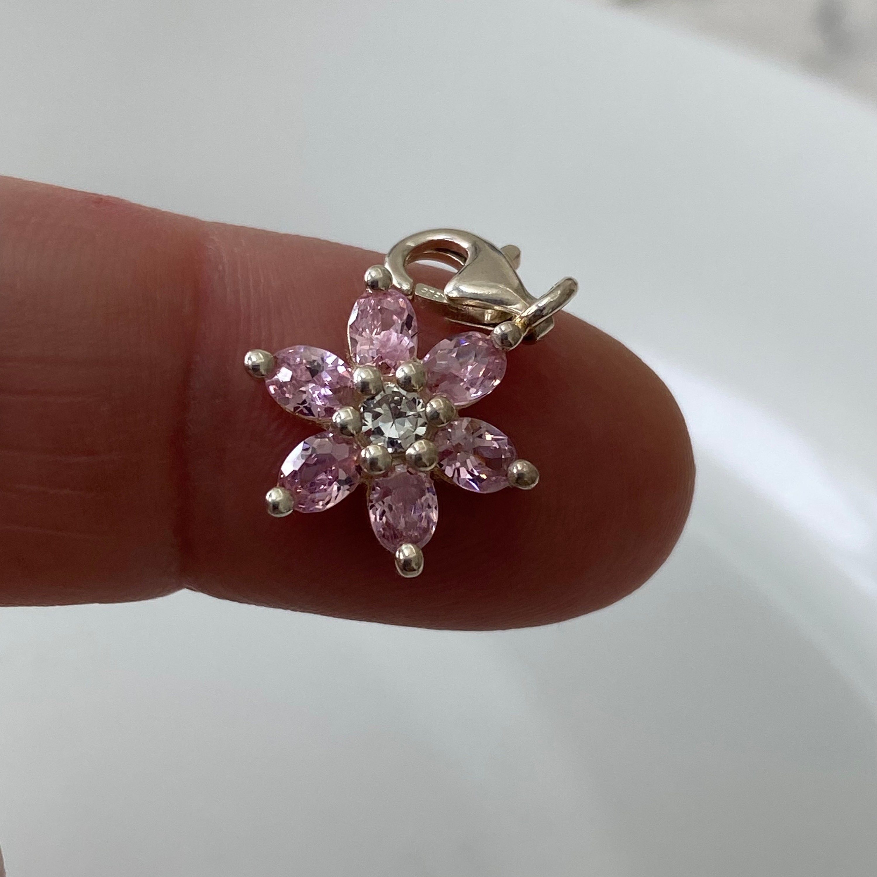 Vintage Thomas Sabo Pink Crystal Flower Charm - Etsy