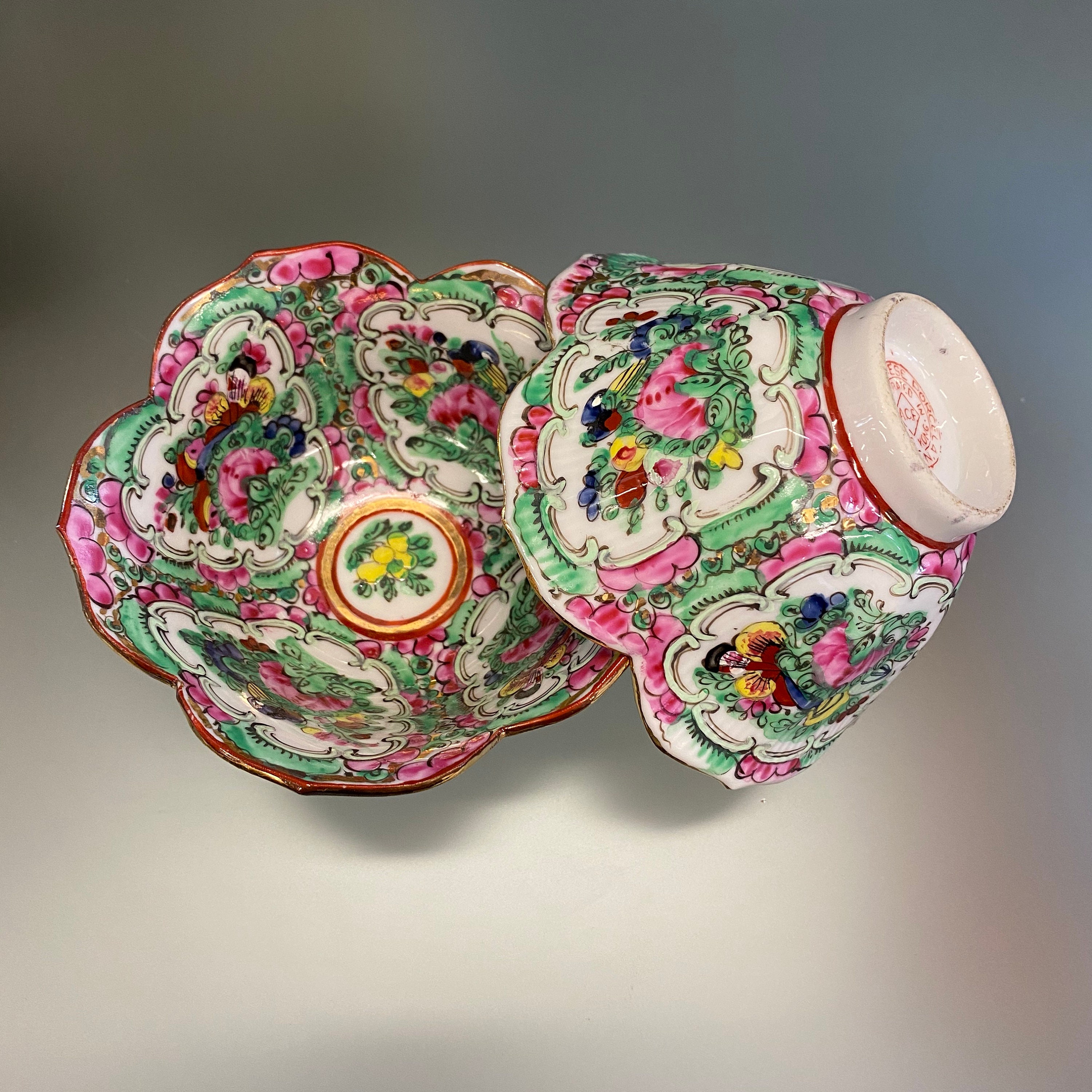 ACF Japanese Porcelain Ware Bowl Decorated Hong Kong Lotus Etsy UK