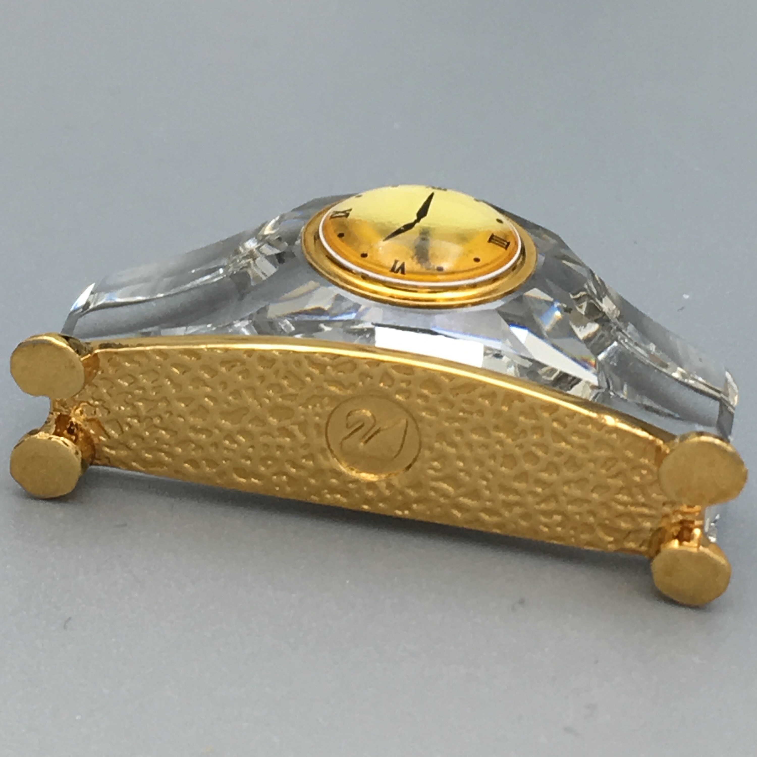 Swarovski Crystal Memories Mantle Clock Crystal Gold Tone Etsy