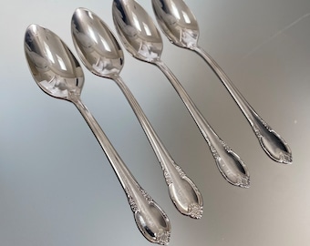 Set of 4 Demitasse Spoon 1847 Rogers Remembrance IS by INTERNATIONAL SILVER, Silverplate Cutlery