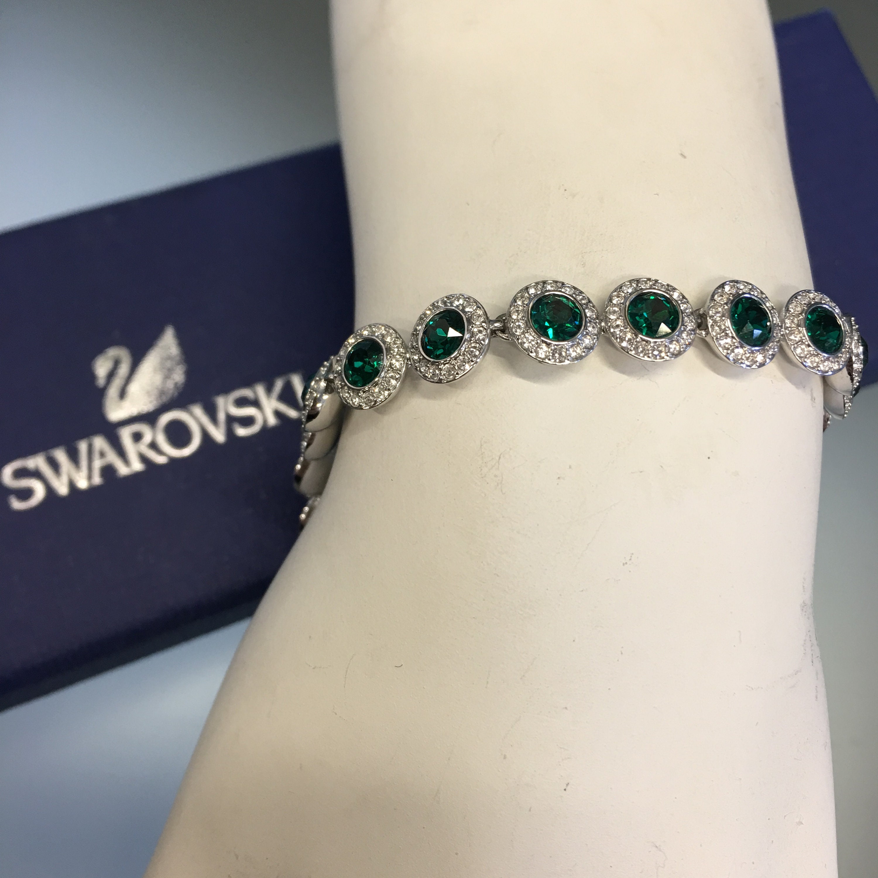 Gaseoso astronauta Mercurio swarovski angelic bracelet green costilla ...