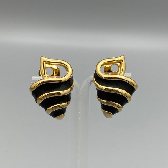 Boucles D'oreilles Clips Vintage Courrèges - Occasion - Style Boules Dorées