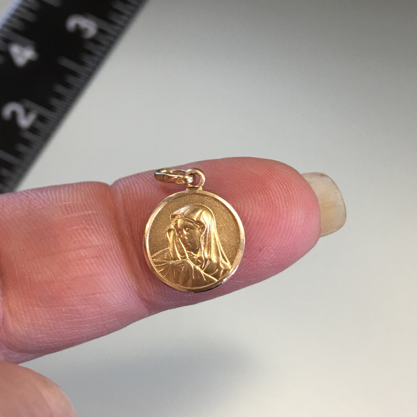 ON HOLDVintage Gold Madonna Pendant in 10k Yellow Gold Virgin Etsy