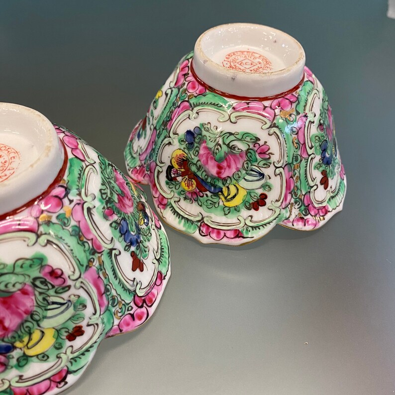 ACF Japanese Porcelain Ware Bowl Decorated Hong Kong Lotus Etsy