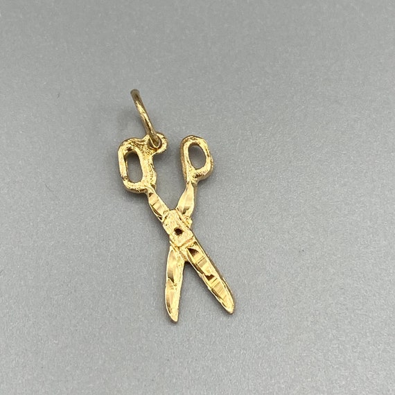 Scissors Pendant in 10k Gold, Gold Scissors Charm