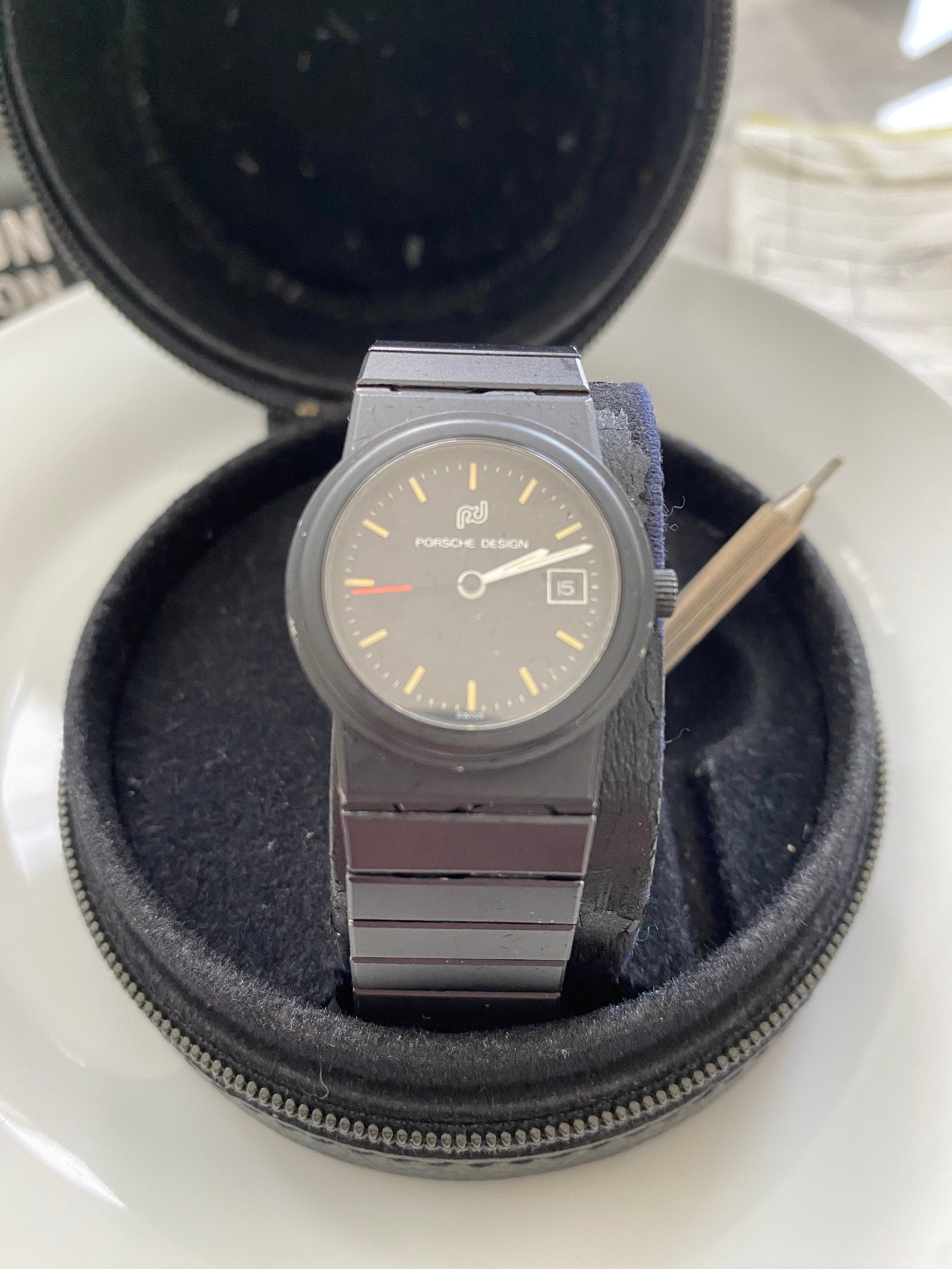 Pre-owned Porsche Design Ladies Quartz Watch With Leather Case - Etsy