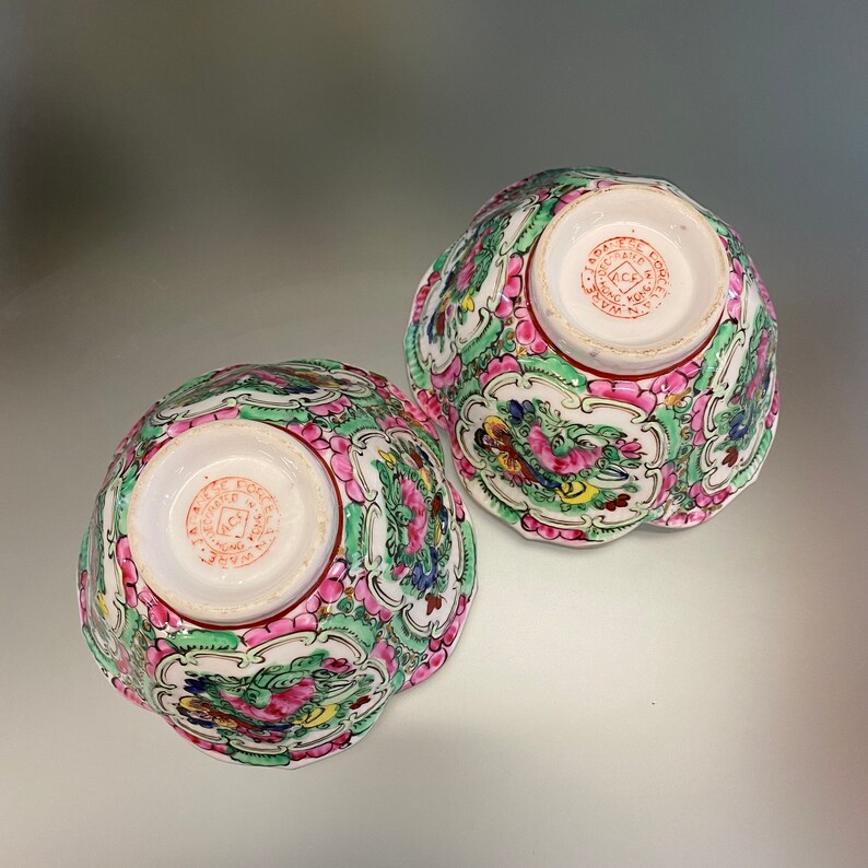 ACF Japanese Porcelain Ware Bowl Decorated Hong Kong Lotus Etsy