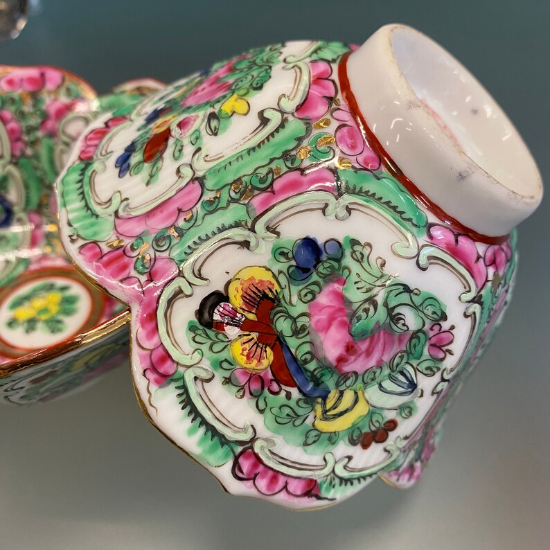 ACF Japanese Porcelain Ware Bowl Decorated Hong Kong Lotus Etsy