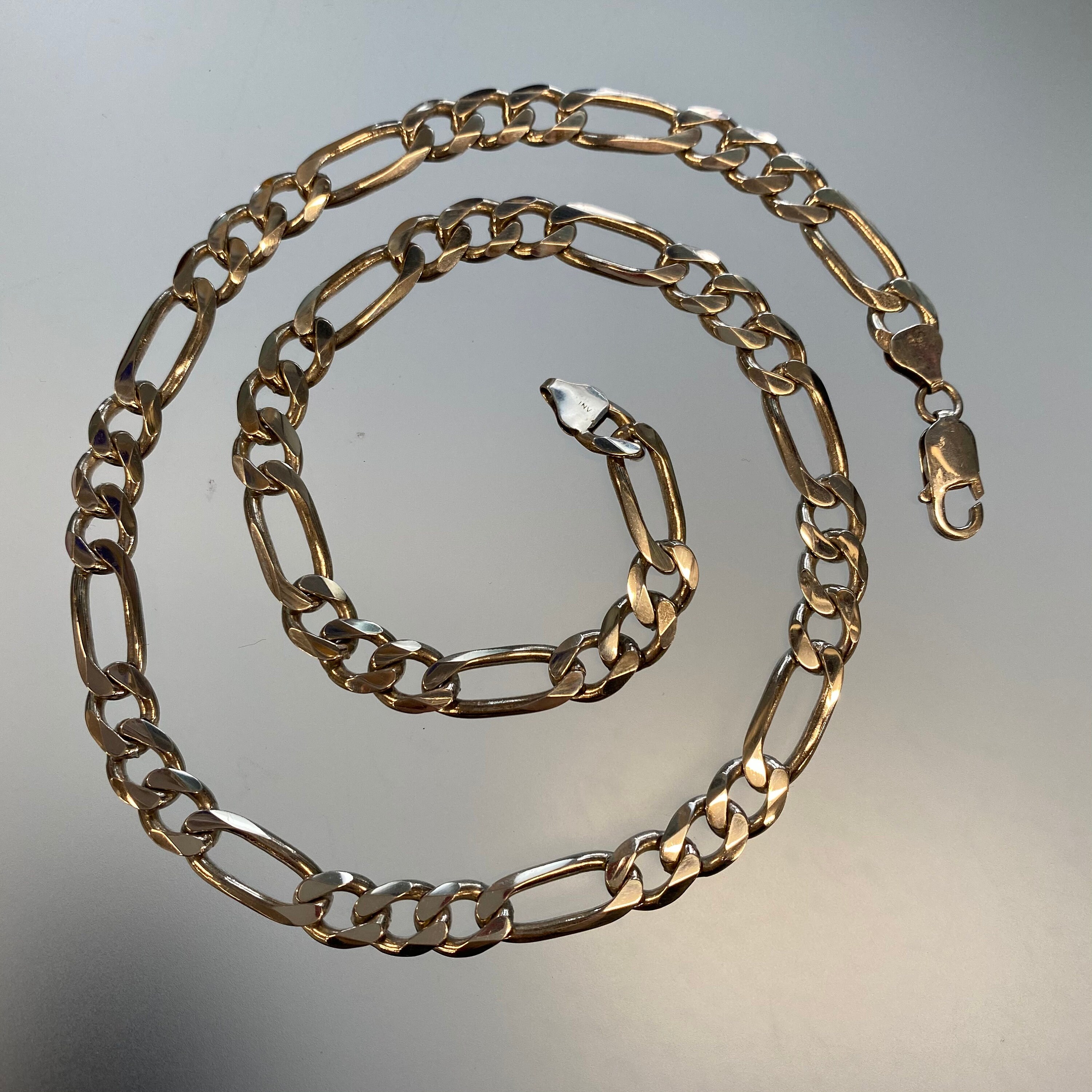Sterling Silver Figaro Chain Necklace 