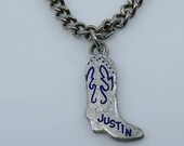 Vintage Tie Chain Cowboy Boot Pendant with Justin Robbins Co.