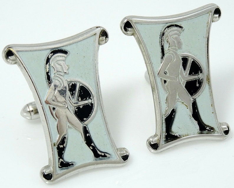 vintage cufflinks Swank Spartan 1950s rockabilly blue Designers Collections original box offered by Vintage Men/'s Swag DR-1