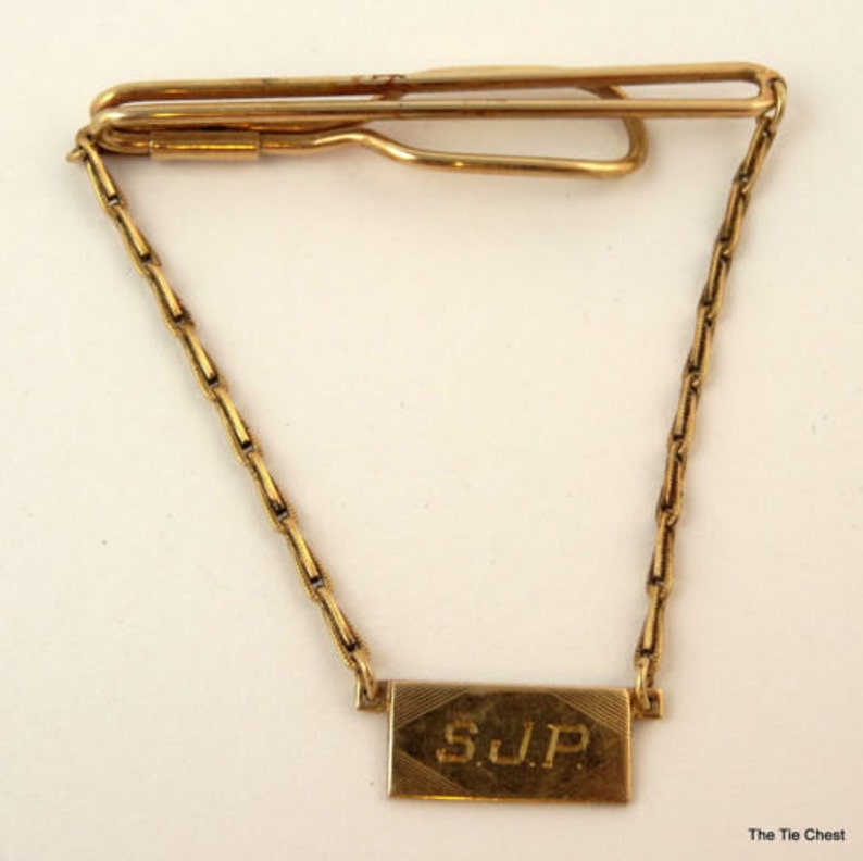 Letters SJP Initials Monogram Jewelry Vintage Chain Swank