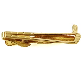 Swank Golf Clubs Vintage Tie Clip Bar Golfer Swag