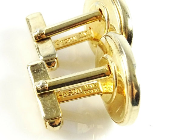 Anson Vintage 1940s 50s Cufflinks Angled Backs Go… - image 5