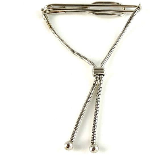 Swank Vintage Tie Chain Adjustable Lariat Style S… - image 1